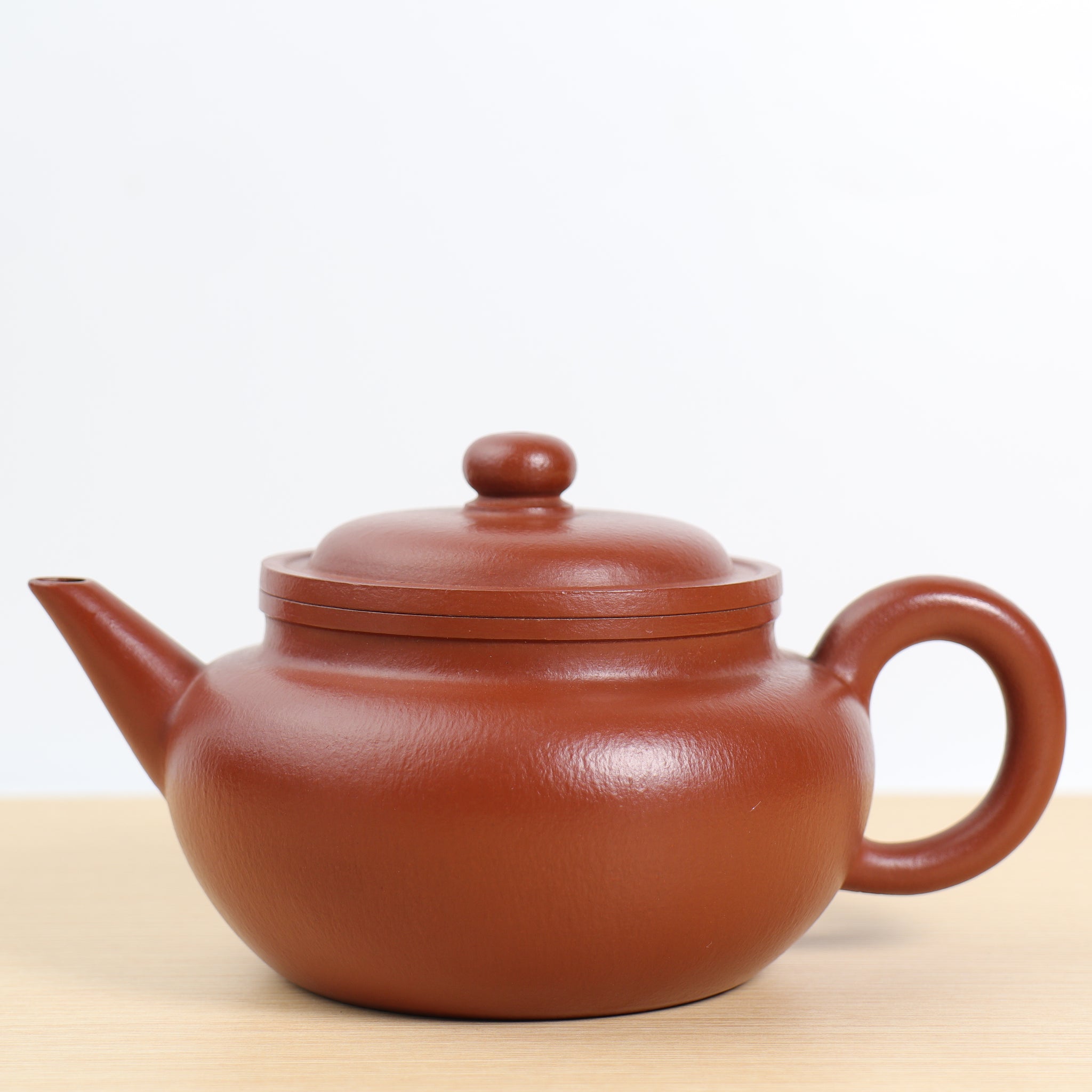 (Sold) [Level] Fully handmade raw ore red clay classic simple purple clay teapot