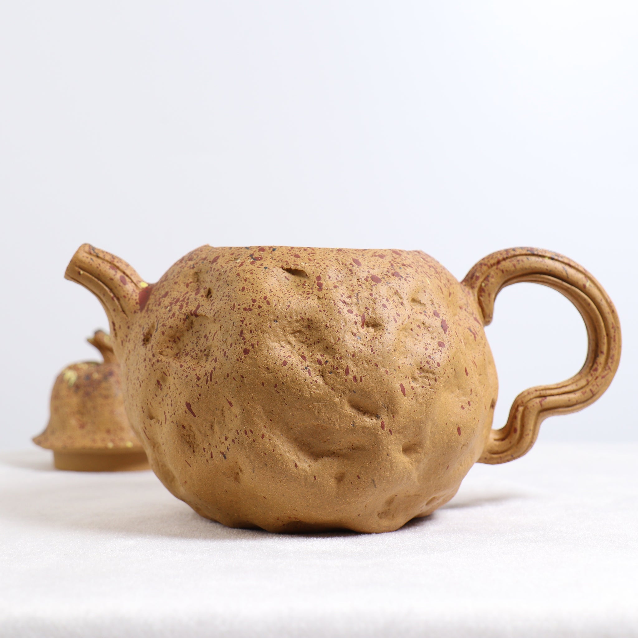 [Ugly Orange Pot] Fully handmade raw ore aged mud purple sand teapot