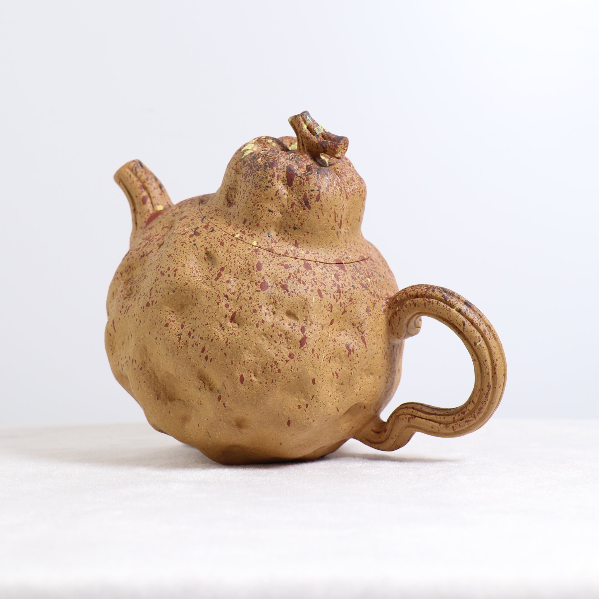 [Ugly Orange Pot] Fully handmade raw ore aged mud purple sand teapot