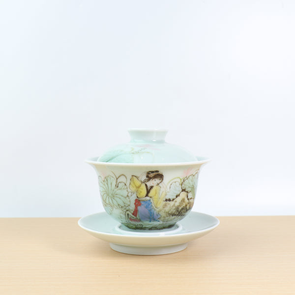 （已售出）*新品*【西施】景德鎮高溫色釉蓋碗