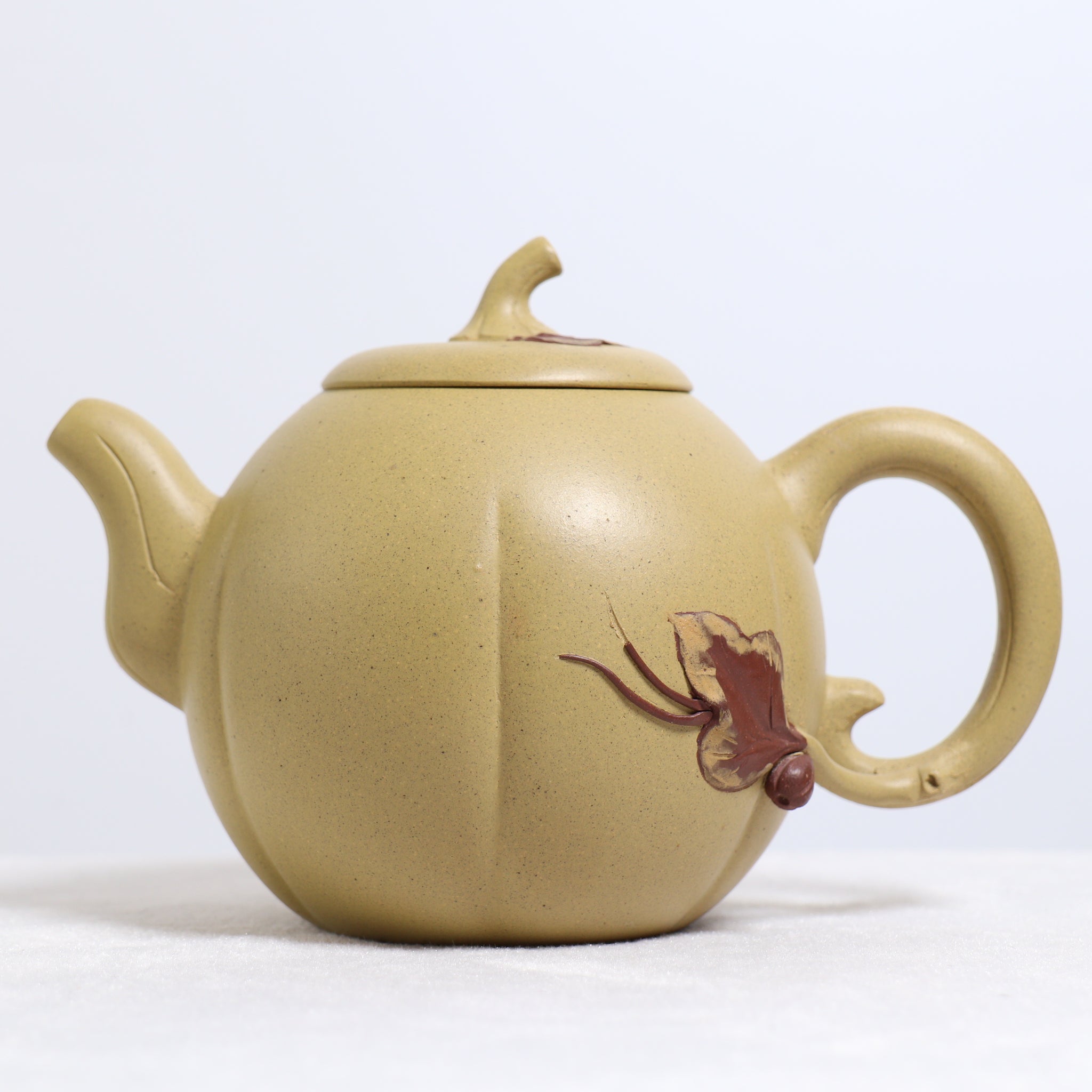 【Egg Melon】Original yellow clay decal purple clay teapot