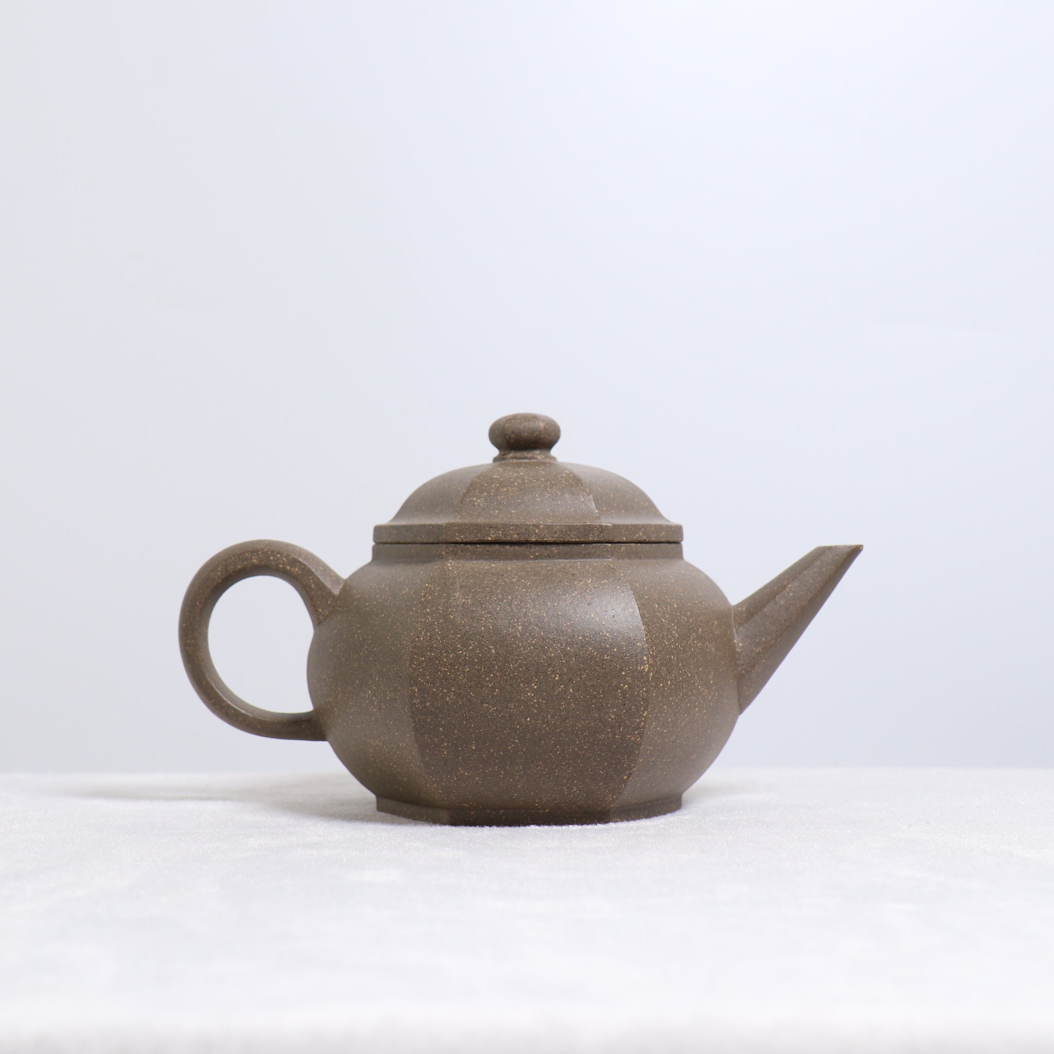 【六方水平】全手工青灰段泥紫砂茶壺