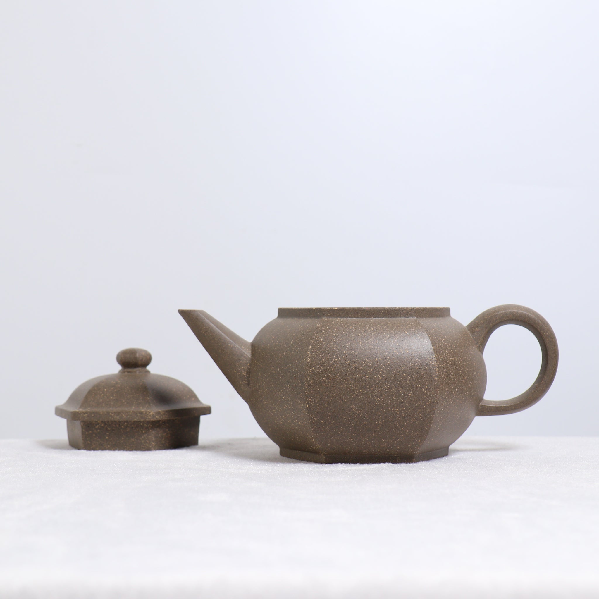 【六方水平】全手工青灰段泥紫砂茶壺