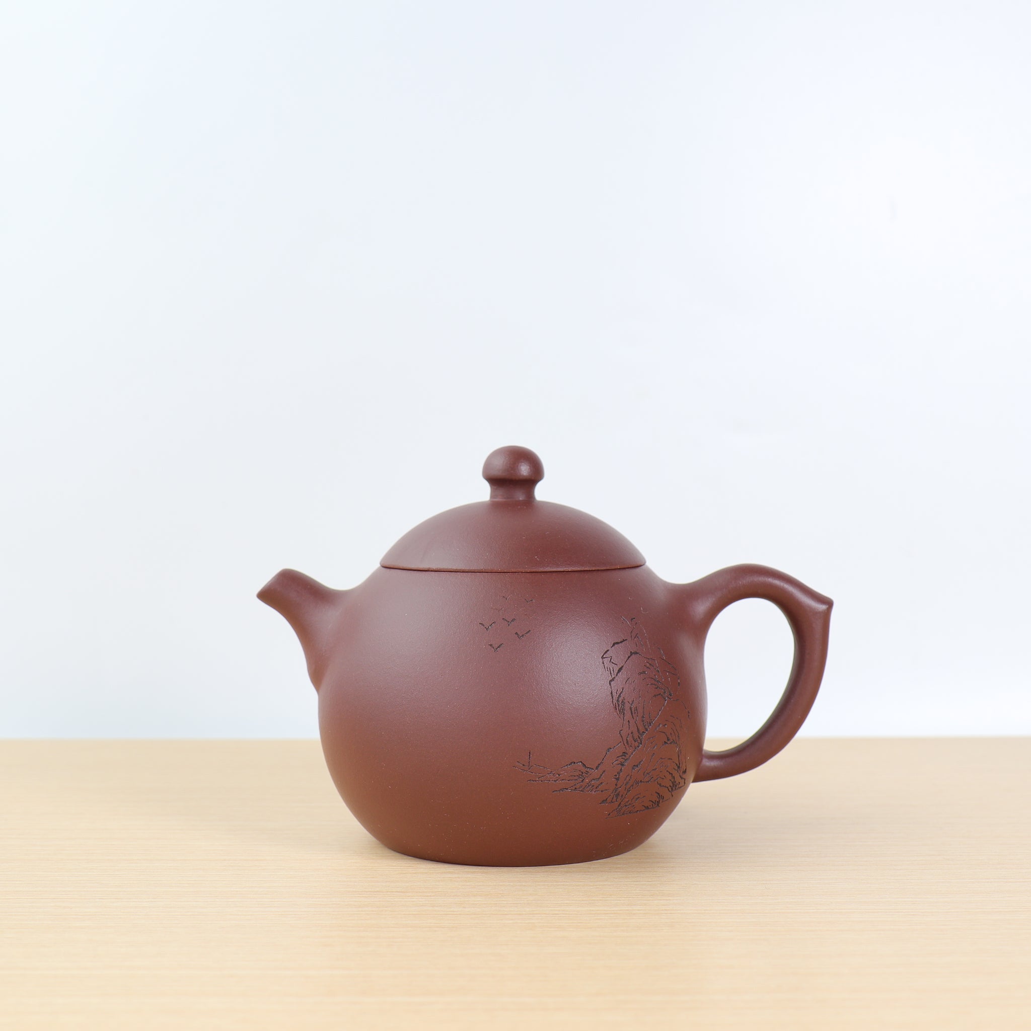 (Sold) *New Product* [Dragon Egg] Original Purple Clay Carved Purple Clay Teapot