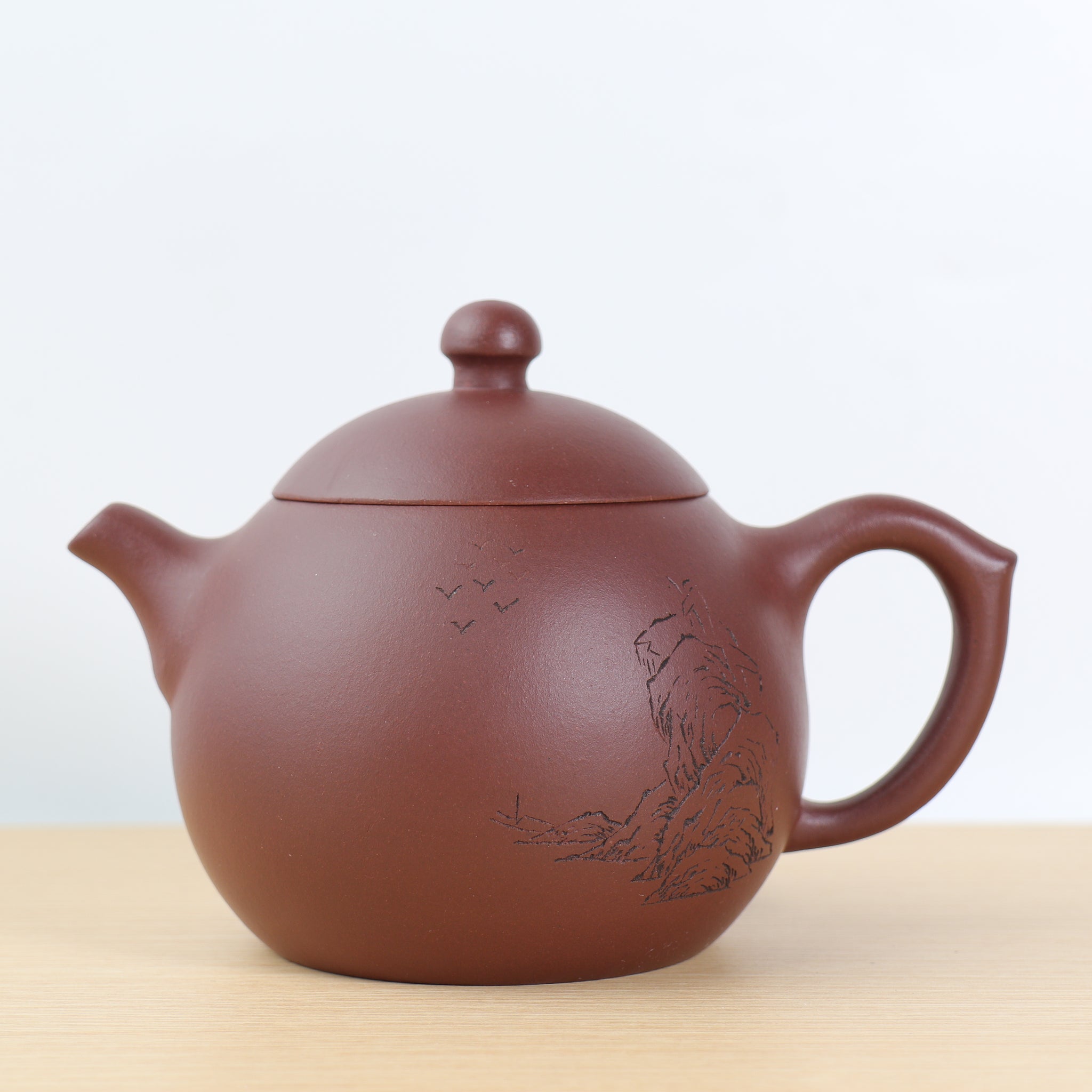 (Sold) *New Product* [Dragon Egg] Original Purple Clay Carved Purple Clay Teapot