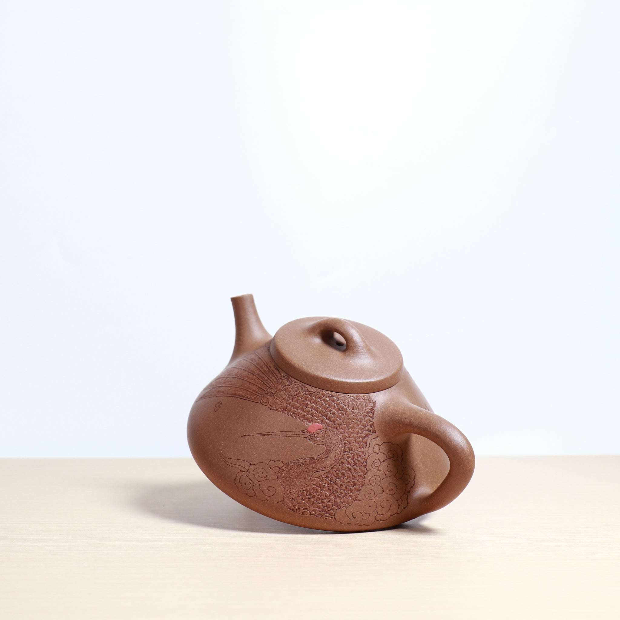 【子冶石瓢】全手工原礦段泥刻畫紫砂茶壺