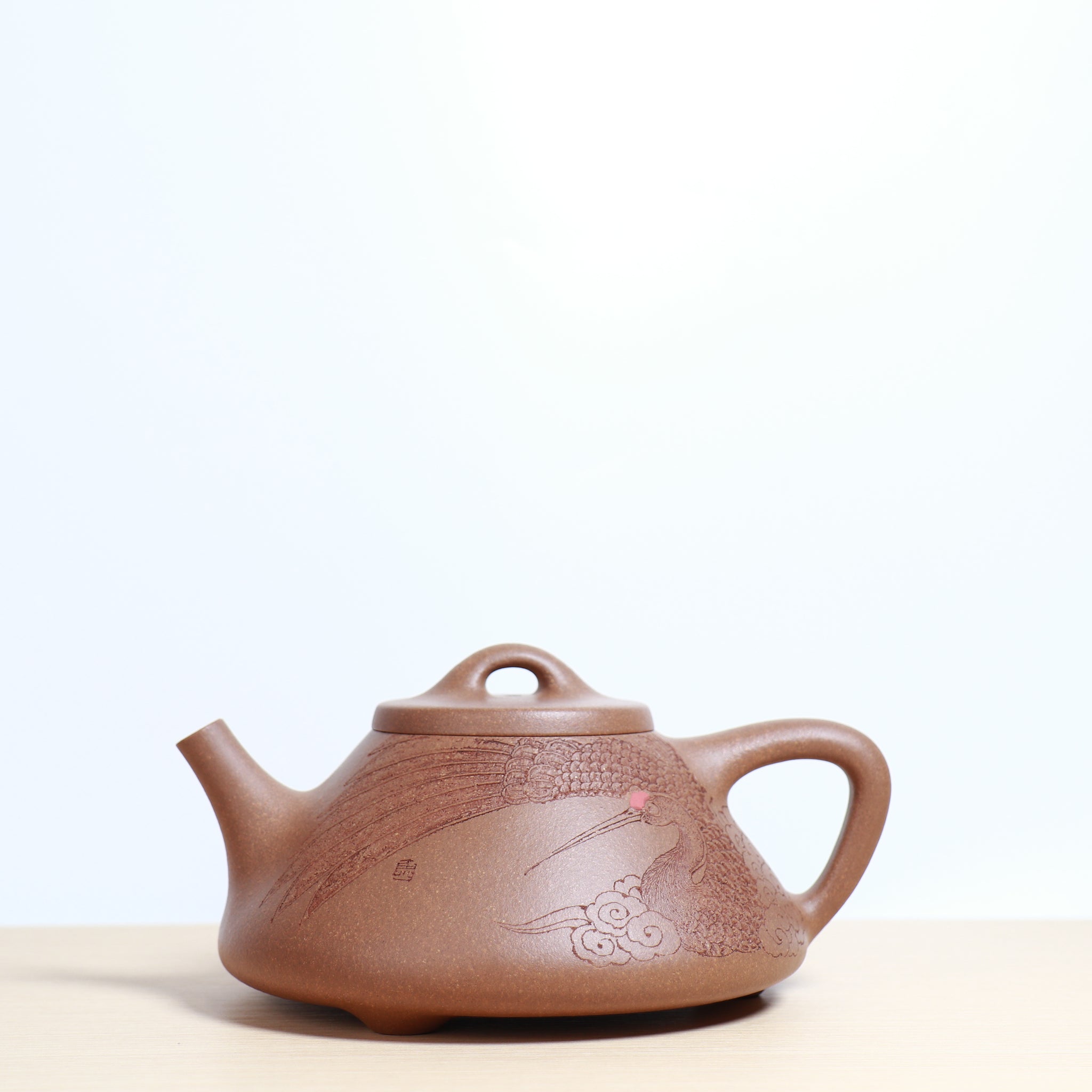 【子冶石瓢】全手工原礦段泥刻畫紫砂茶壺
