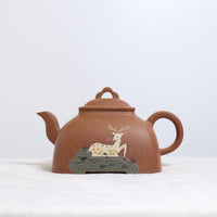 (Sold) [Fang Yun] Downhill clay painted purple clay teapot