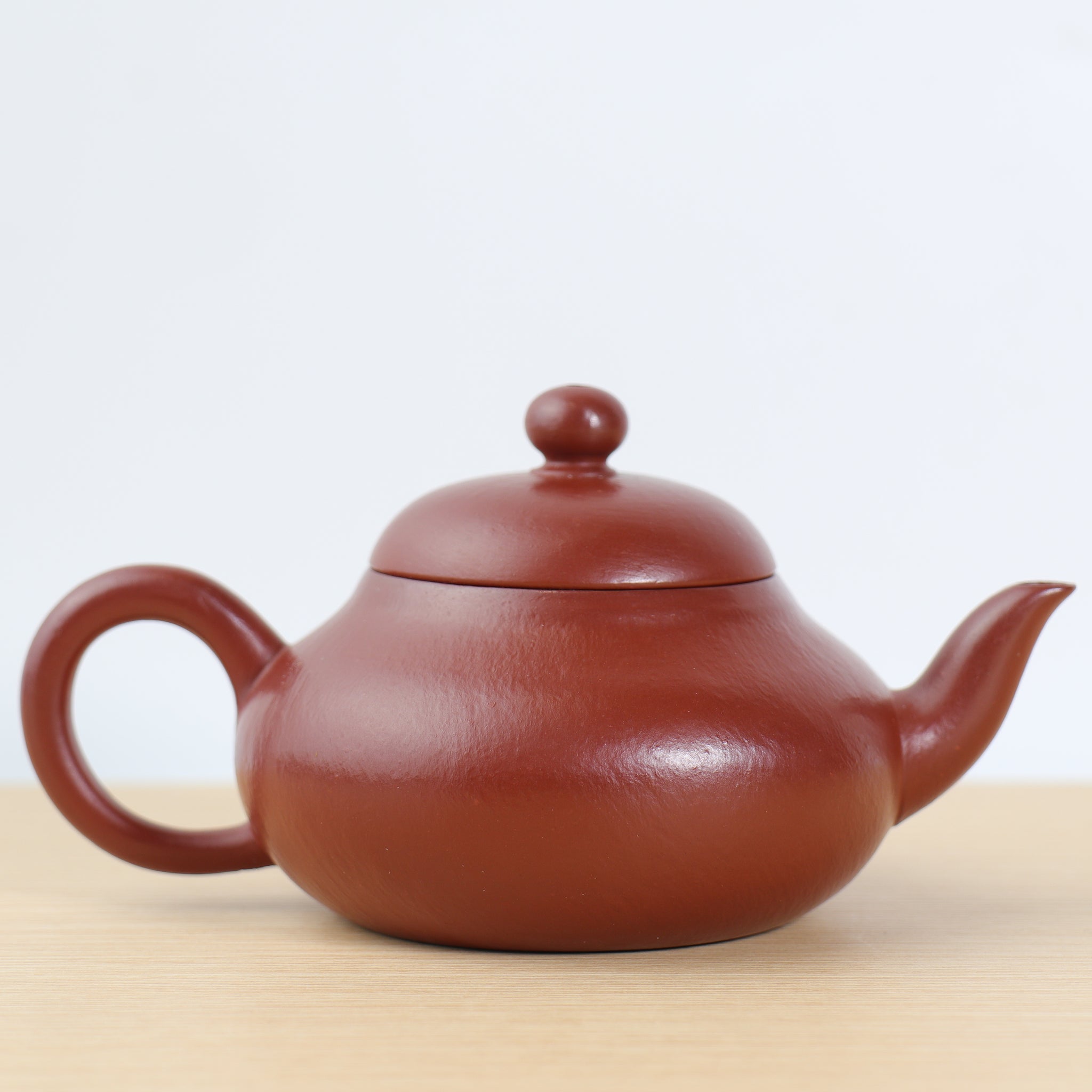 [Pear-shaped] Fully handmade raw mineral red clay and purple sand teapot