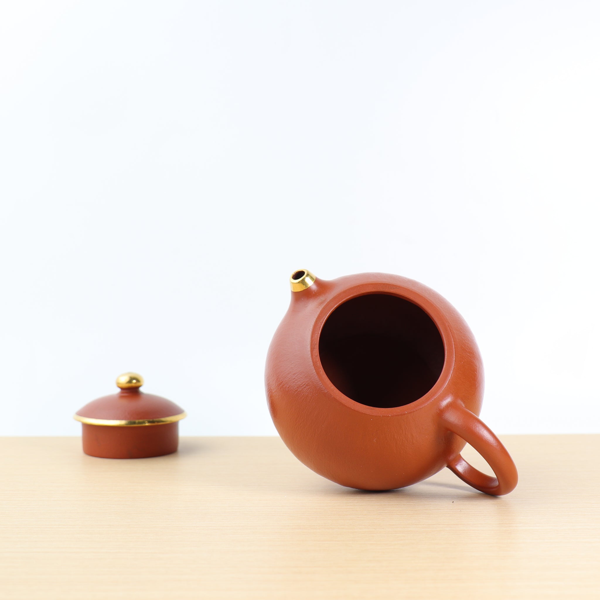 (Sold) *New product* [Mengchen model‧Wendan] Zhuni covered gold purple clay teapot