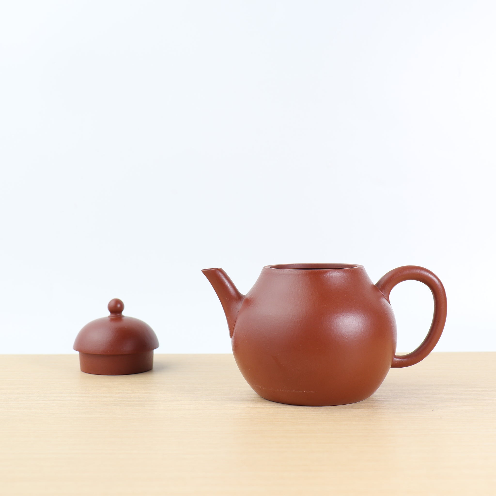 (Sold) *New Product* [Zhu Ni Xiaopin‧High Pear Shape] Fully Handmade Raw Mineral Cinnabar Ni Purple Clay Teapot