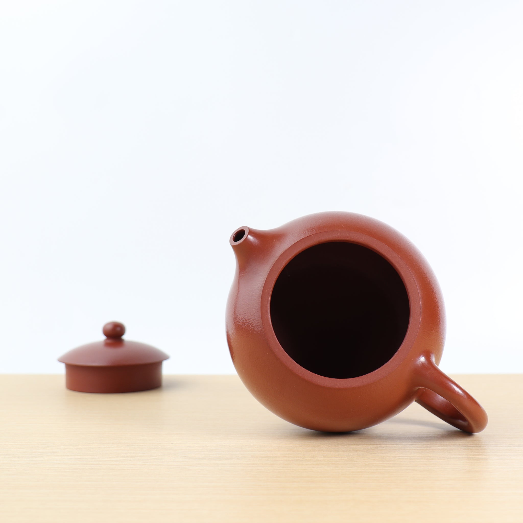 (Sold) *New Product* [Xi Shi] Fully handmade Zhaozhuang high-quality raw mineral cinnabar mud and purple sand teapot