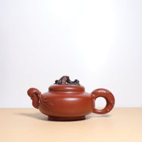 [Hanjun Bamboo and Pine Teapot] Original Mineral Dahongpao Decal Purple Clay Teapot