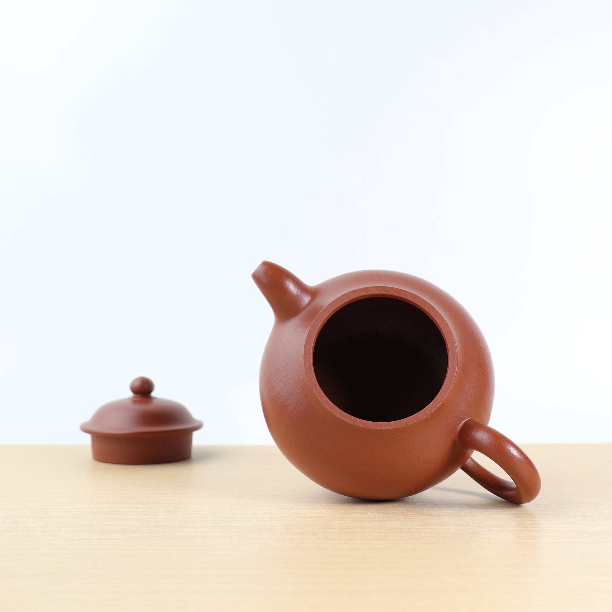 [Pan Pot] Fully handmade Zhaozhuang high-quality raw mineral golden yellow vermillion mud and purple sand teapot