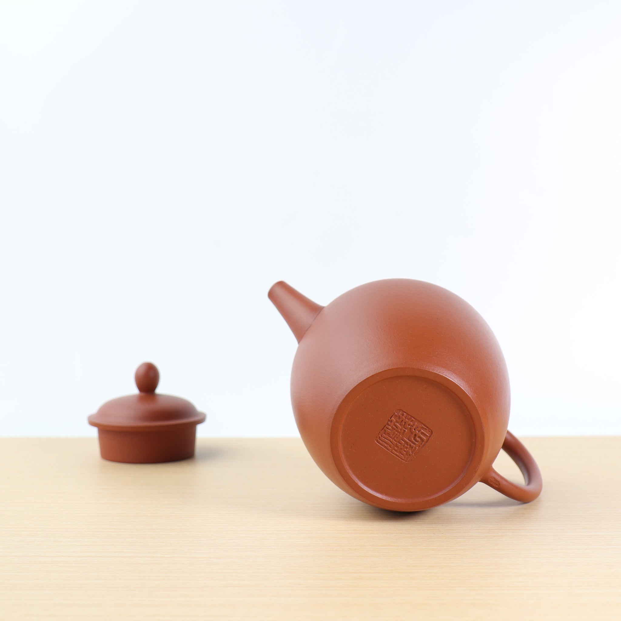 [Lotus Seed] Fully handmade wrinkled leather, vermilion and purple clay teapot from the 1980s