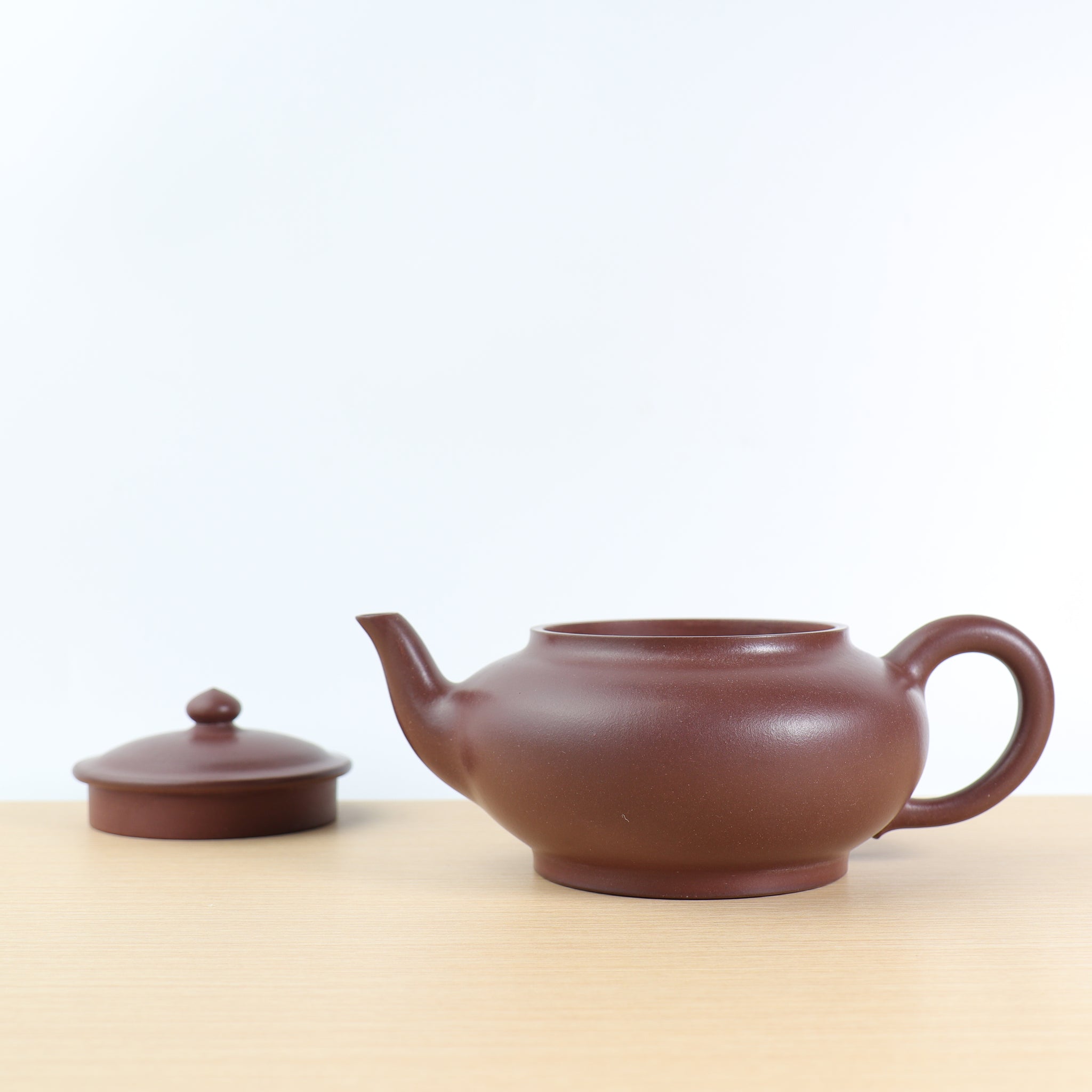 [Vegetarian Sakura Teapot] Fully handmade original ore bottom trough green and elegant purple sand teapot