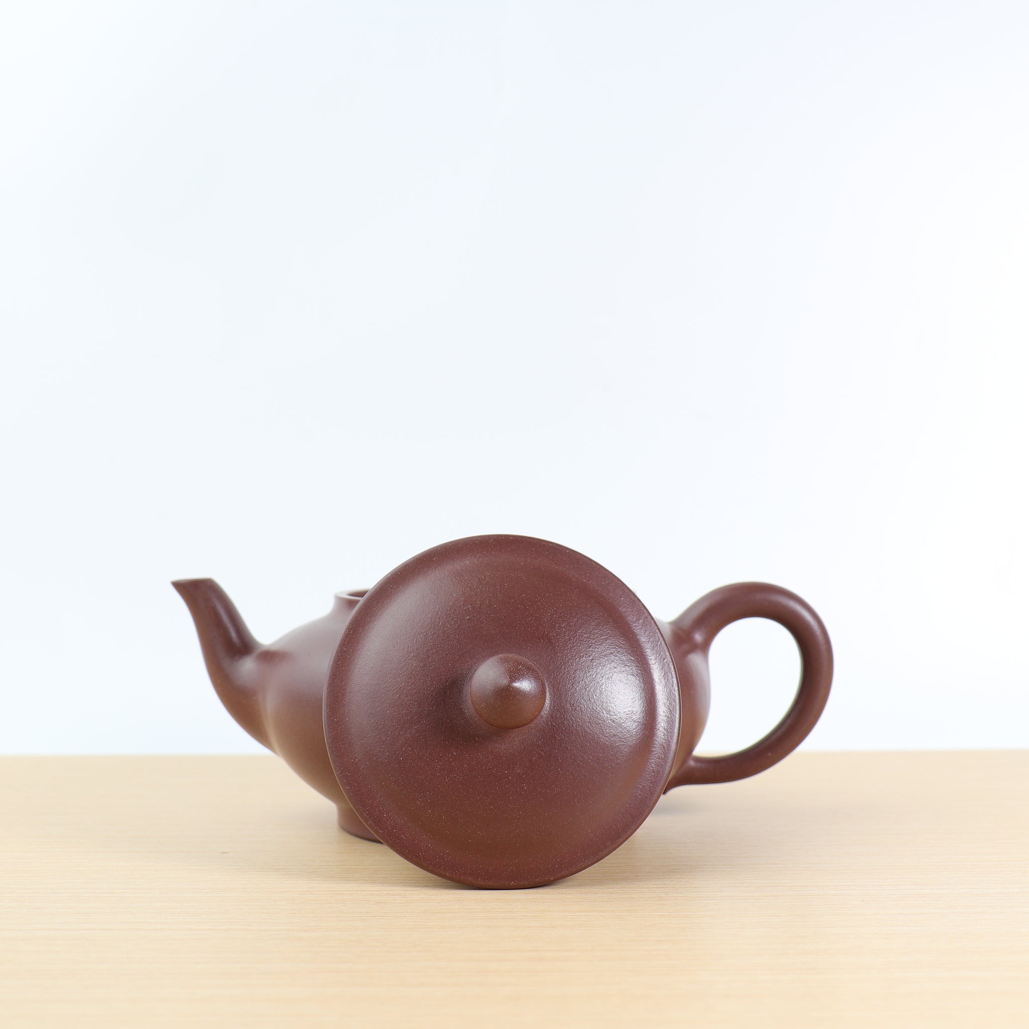 [Vegetarian Sakura Teapot] Fully handmade original ore bottom trough green and elegant purple sand teapot