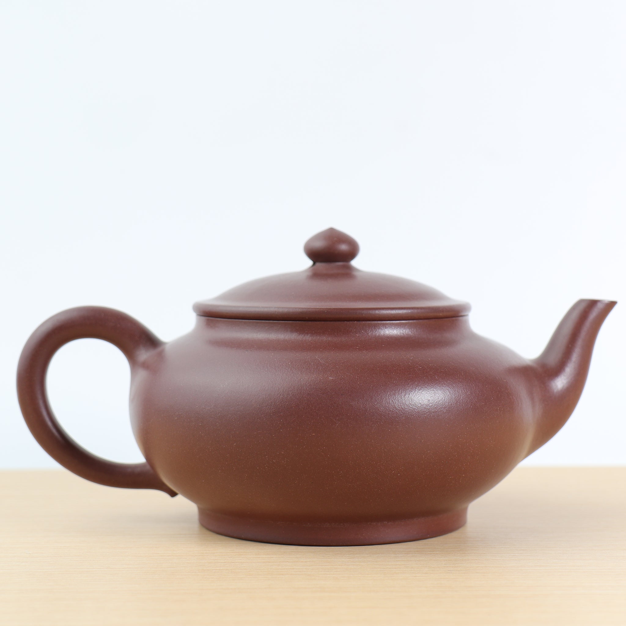 [Vegetarian Sakura Teapot] Fully handmade original ore bottom trough green and elegant purple sand teapot